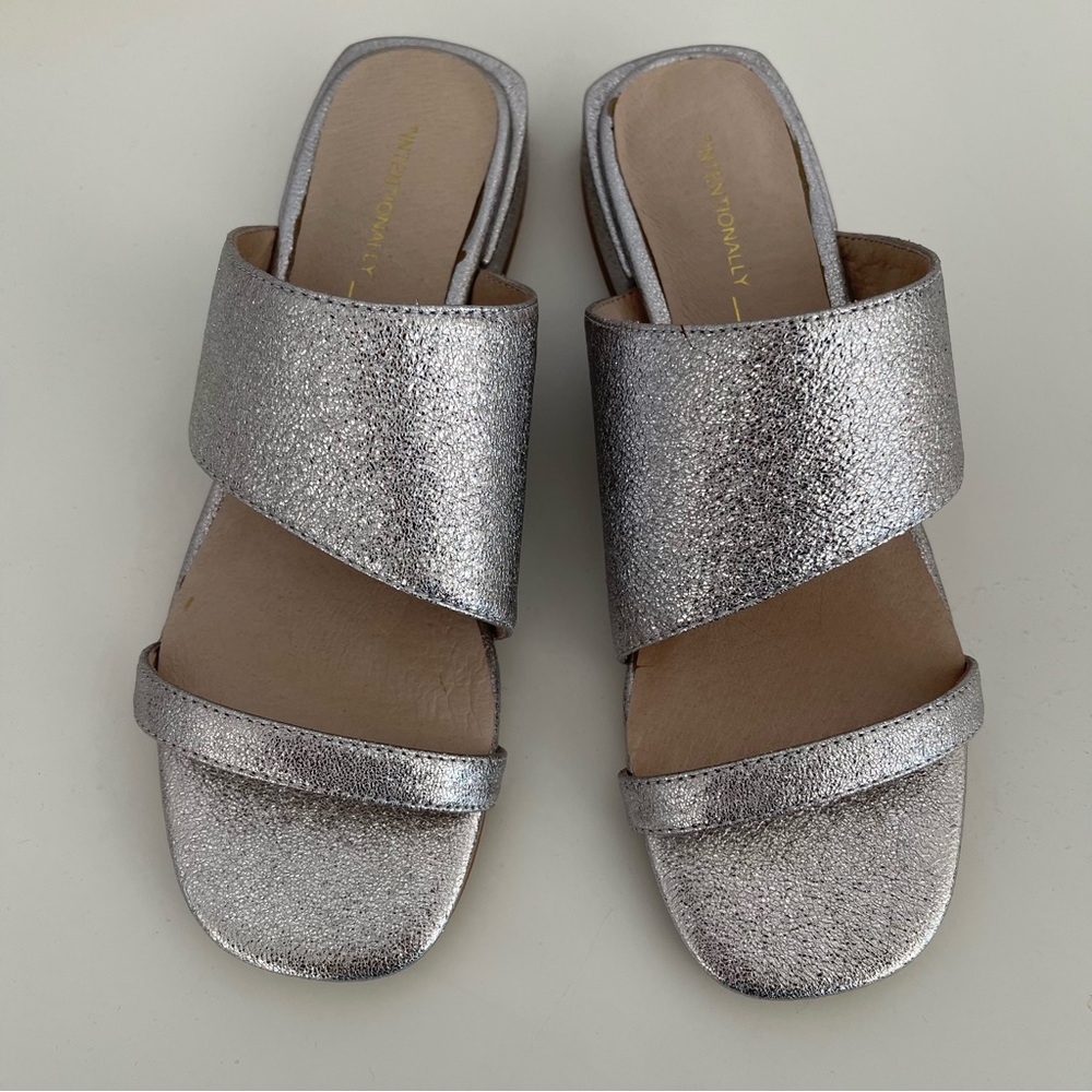 NIB Intentionally Blank Jes Sandal in Silver